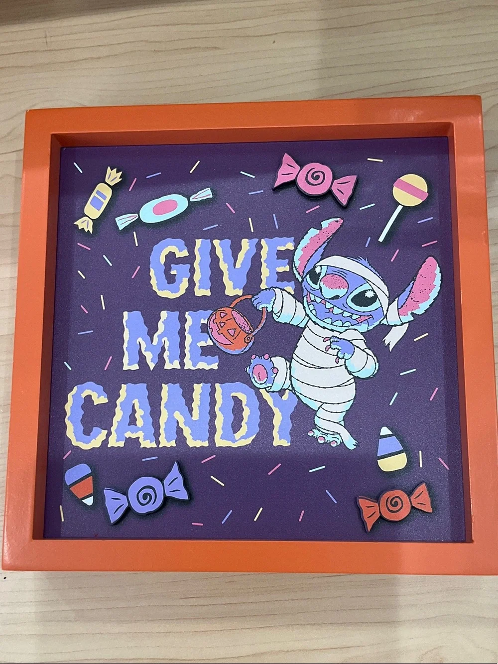 Disney 'Give Me Candy' Wall Art - Purple & Orange
